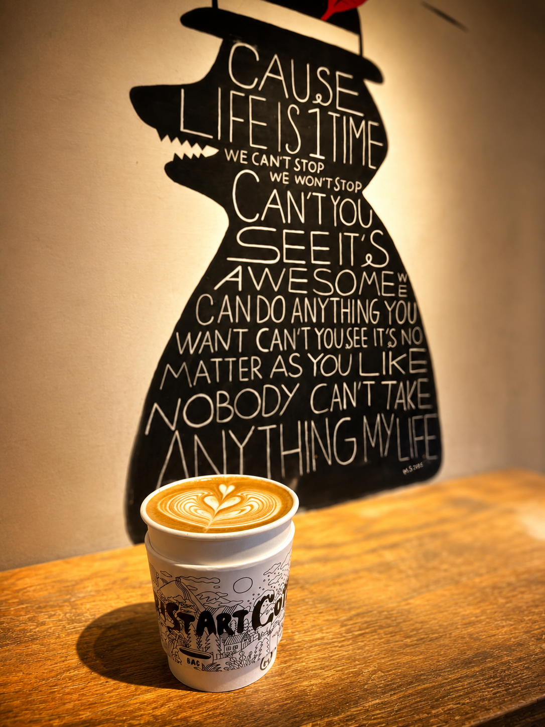 バリスタートコーヒーのラテ